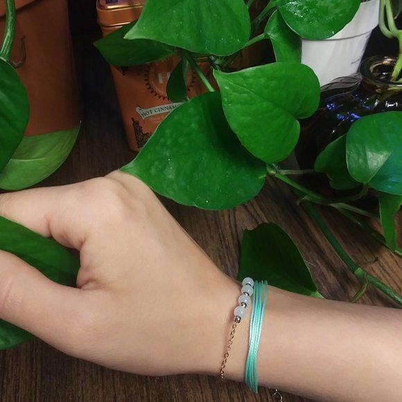 Sea Green Bracelet Pair - Picture 2 of 6